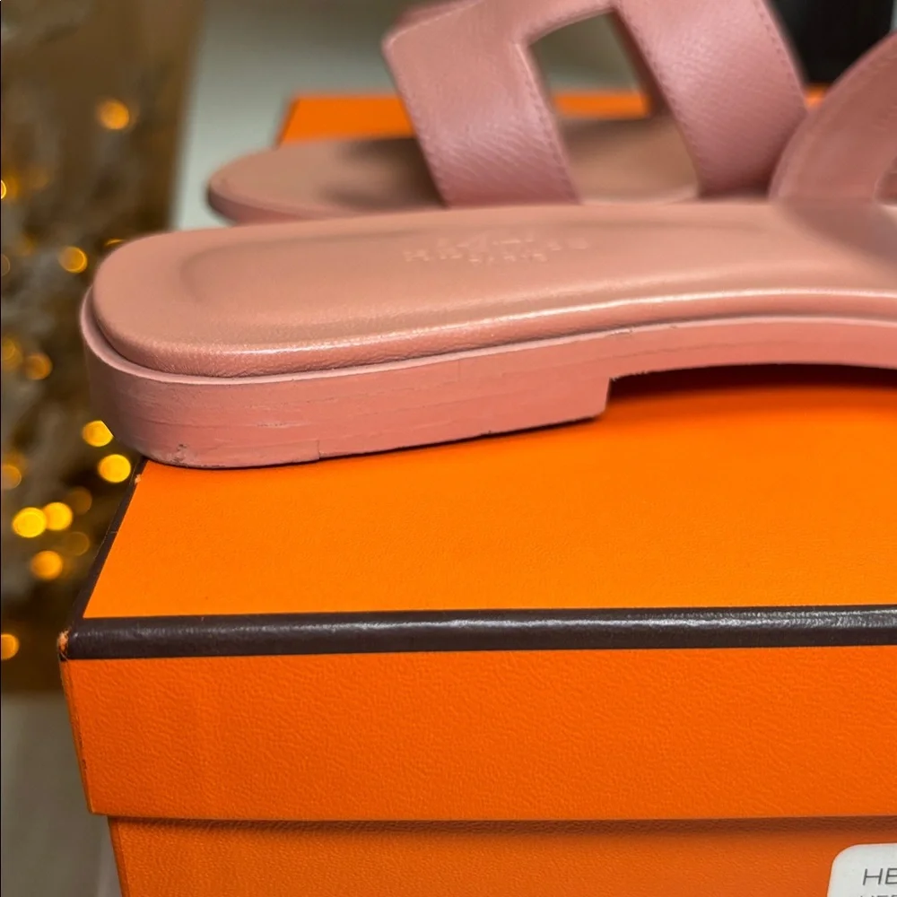 Authentic Hermes Oran Rose Aube size 8.5 - Picture 9 of 12